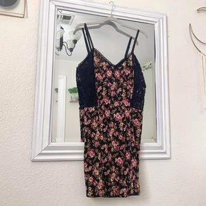 Free People Floral Lace Y2K Lingerie Dress
